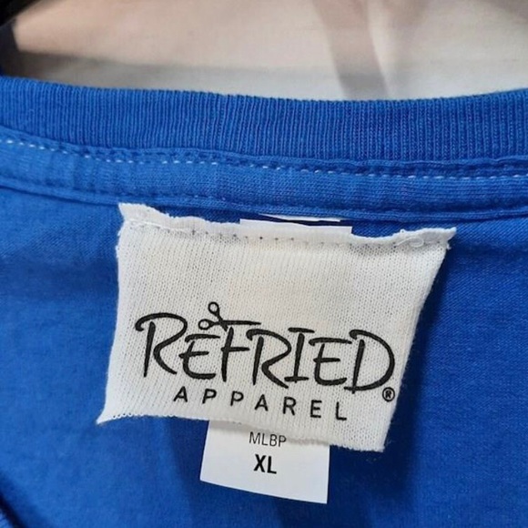 Women's Los Angeles Dodgers Refried Apparel Heathered Royal/Gray Hoodie Dress - Picture 4 of 6